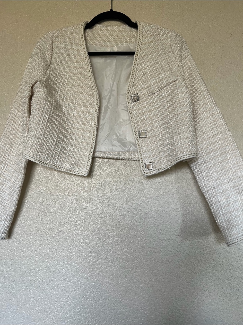 Tweed Cream Bouclé Jacket